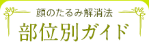 顔のたるみ解消法 部位別ガイド