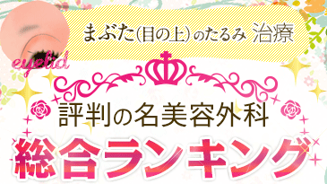 まぶた（目の上）のたるみ治療 評判の名美容外科 総合ランキング